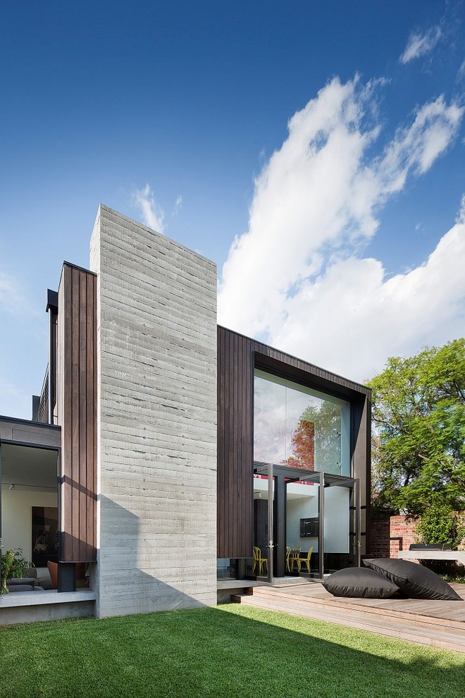 Asphalt vs Concrete for Contemporary Exterior with Roof Wall