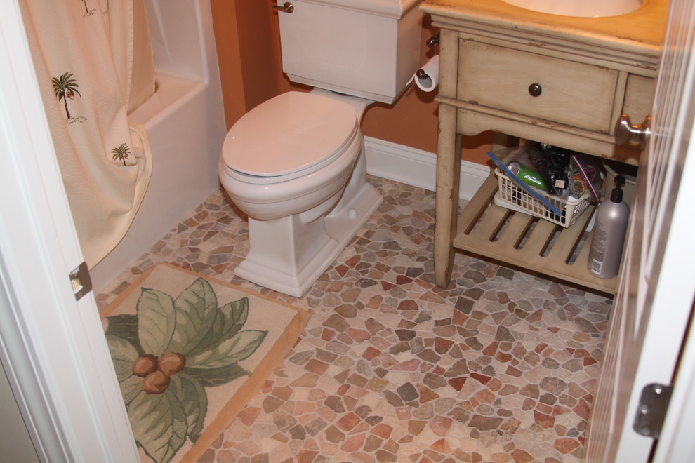 Avalon Flooring for Contemporary Powder Room with Bathrooms