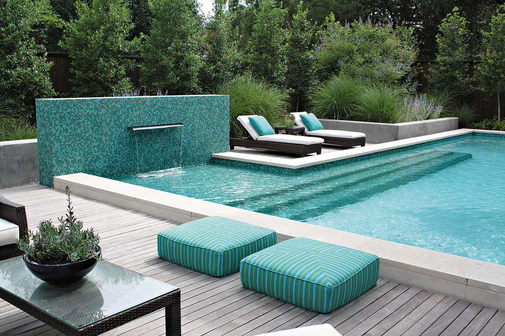 Azure Dallas for Contemporary Pool with Planters