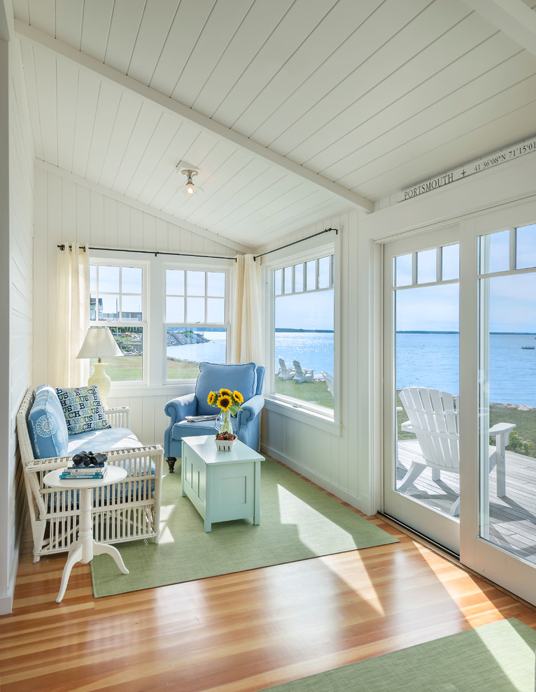 Beach Club Hallandale for Beach Style Sunroom with White Furniture