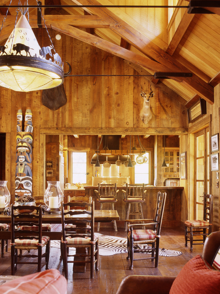 Bison Lumber for Rustic Dining Room with Totem Pole