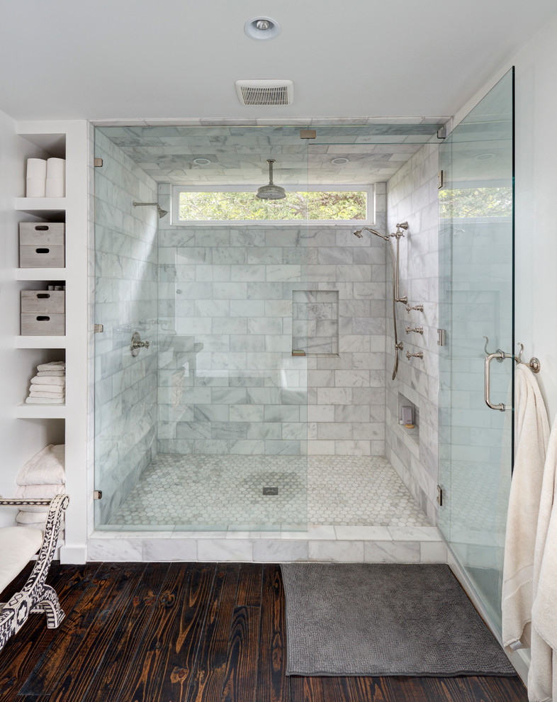 Bouldin Creek for Contemporary Bathroom with Double Shower