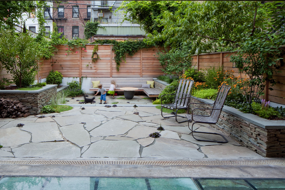 Brownstone Gardens for Contemporary Patio with Service Berry