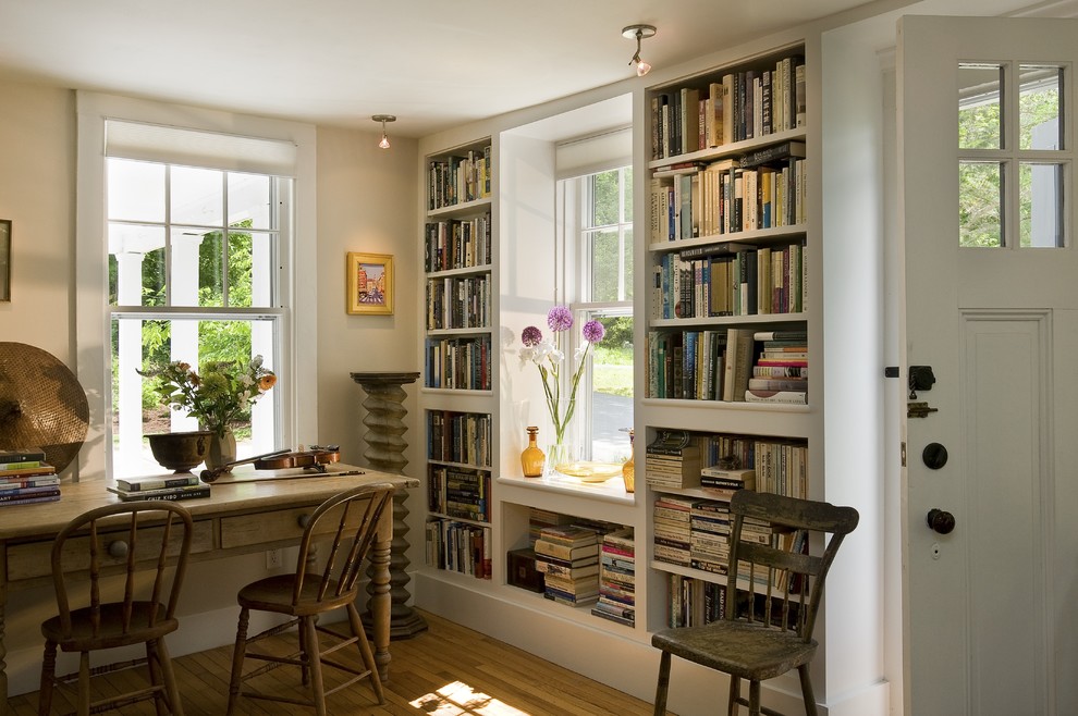 Built in Bookcase Plans for Traditional Living Room with Bookshelf