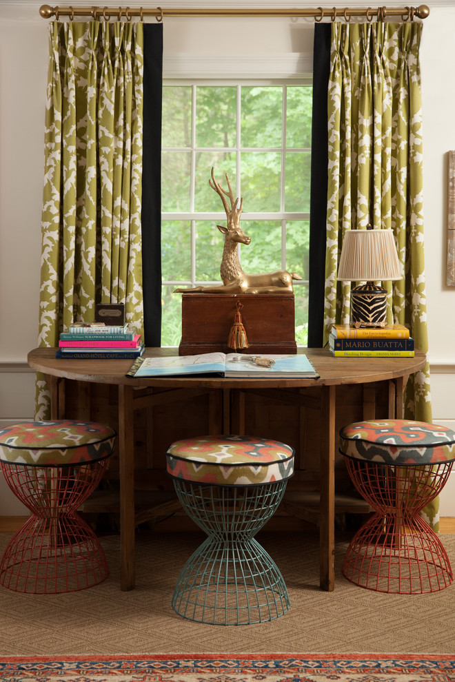 Bullard Furniture for Traditional Home Office with Window Treatments