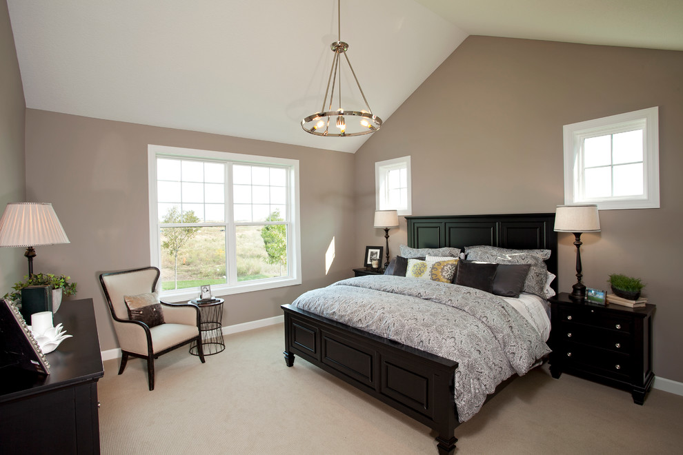 Burnsville Theater for Traditional Bedroom with Black Table Lamp