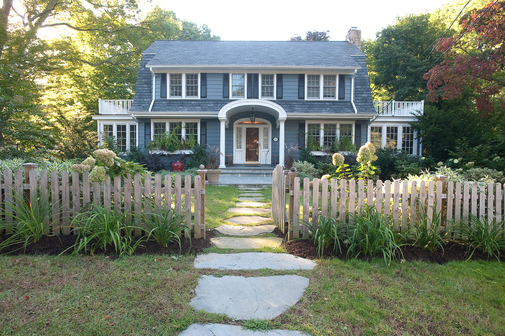 Colonial Parking Dc for Traditional Landscape with Hydrangeas