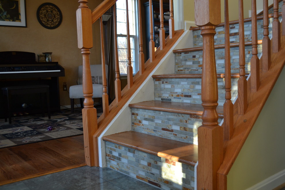 Conestoga Tile for Eclectic Staircase with Stair Riser Tile