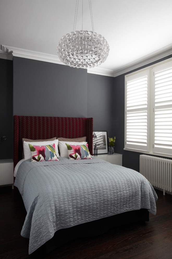 Delv for Contemporary Bedroom with Gray Walls