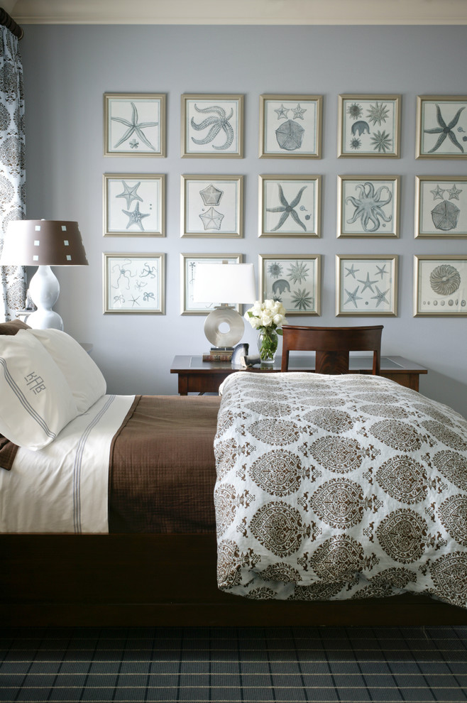Difference Between Duvet and Comforter for Beach Style Bedroom with Floral Arrangement