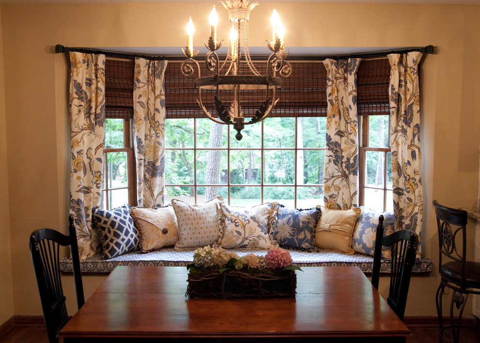 Forsyth Fabrics for Traditional Dining Room with Custom Draperies