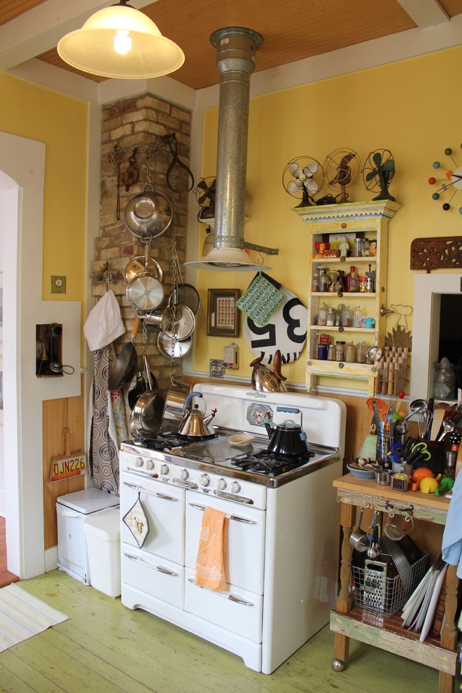 Georgia Contractors License for Eclectic Kitchen with Hanging Pot Racks