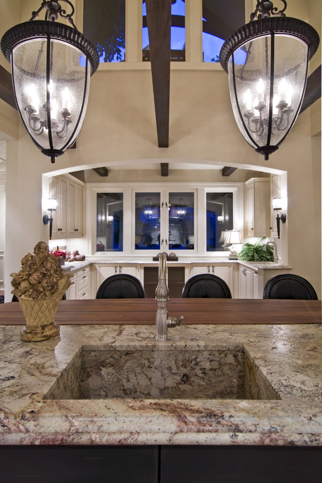 Gunnite for Traditional Kitchen with Pendant Lighting