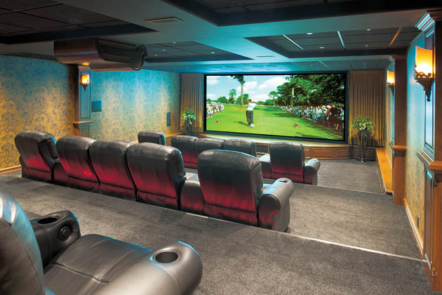 Hite Electric for Traditional Home Theater with Marble