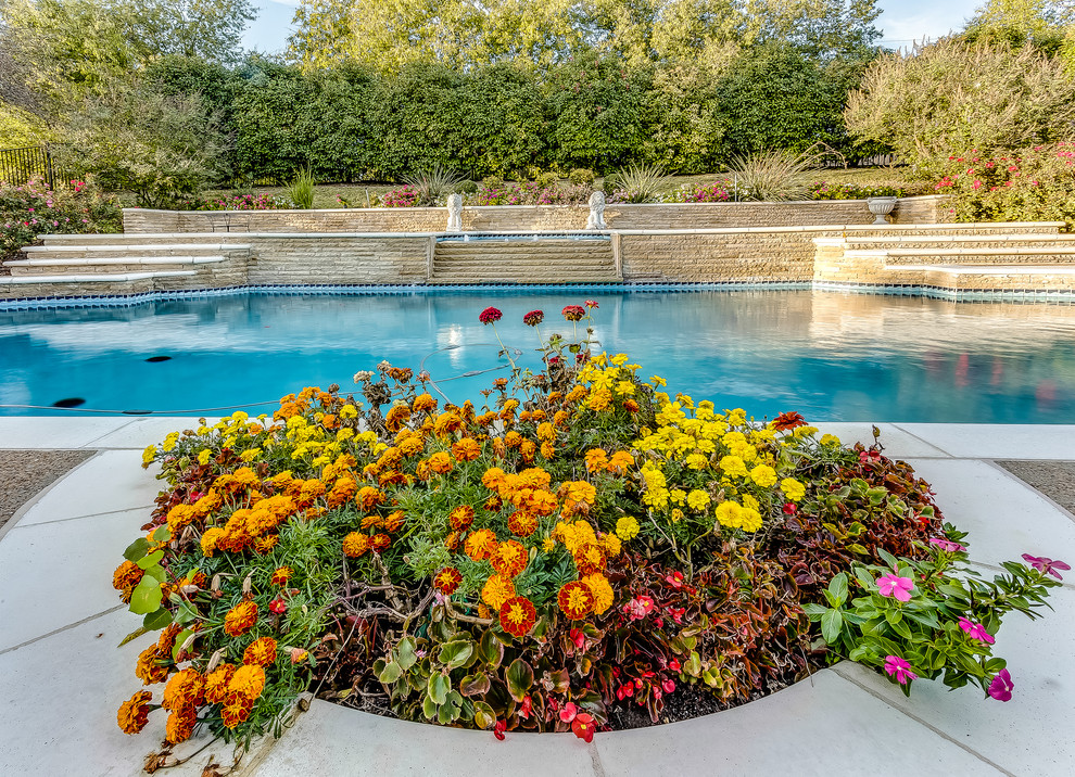 Hobert Pools for Traditional Pool with Pool Spa