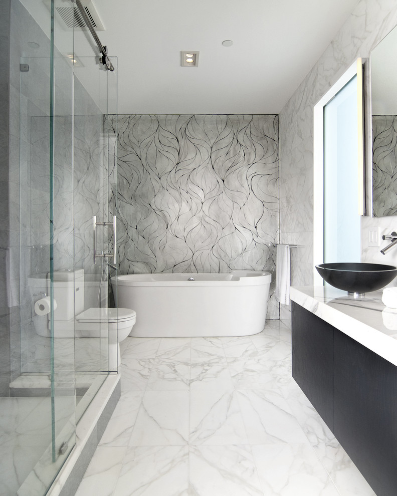 Hometown Property Management for Modern Bathroom with Glass Mosaic