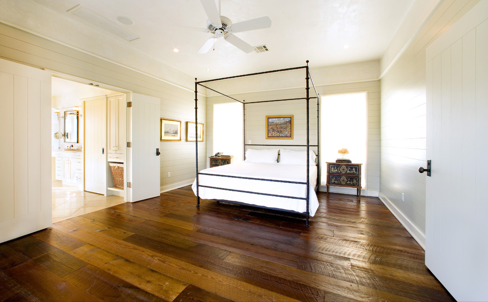 How to Clean Engineered Hardwood Floors for Rustic Bedroom with Wood Trim