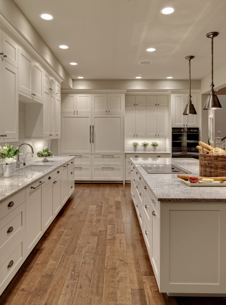 How to Install Pergo Flooring for Transitional Kitchen with Induction Cooktop