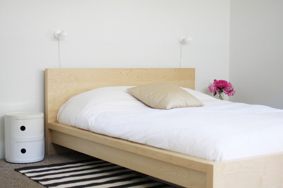 Ikea Malm Bed Frame for Scandinavian Bedroom with Platform Bed