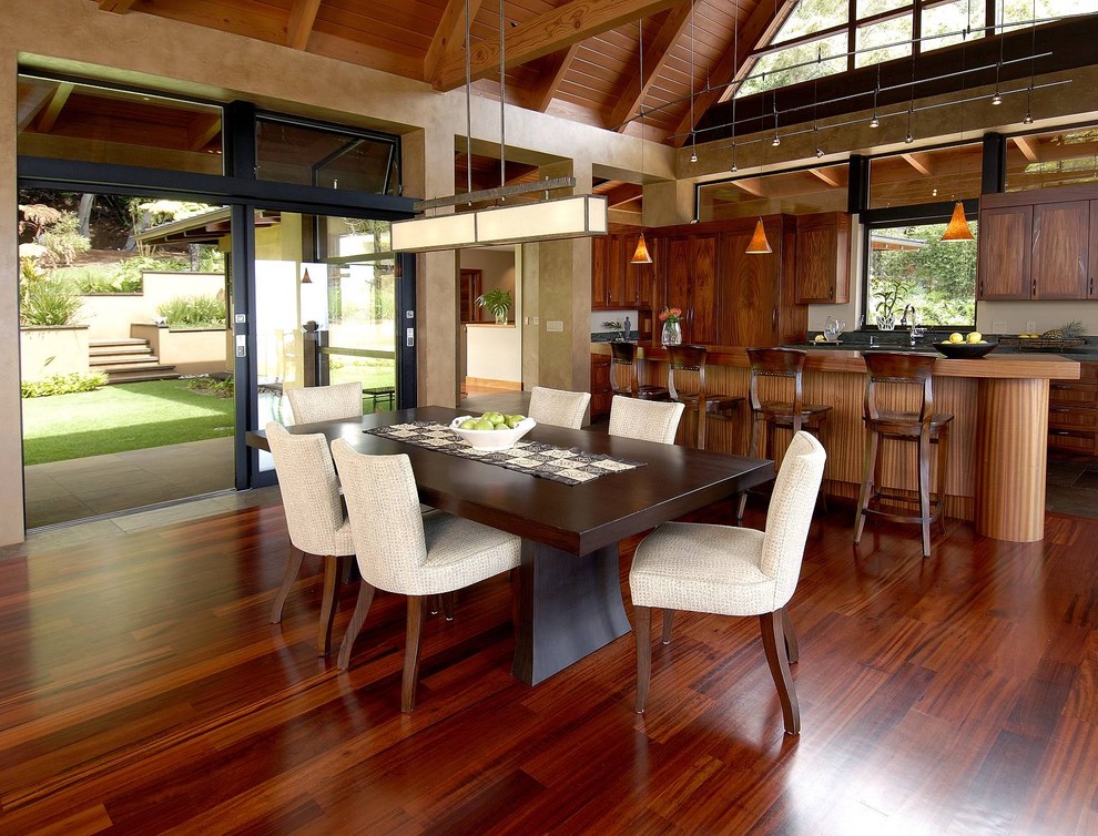 Intermountain Wood Products for Tropical Kitchen with Wood Ceiling