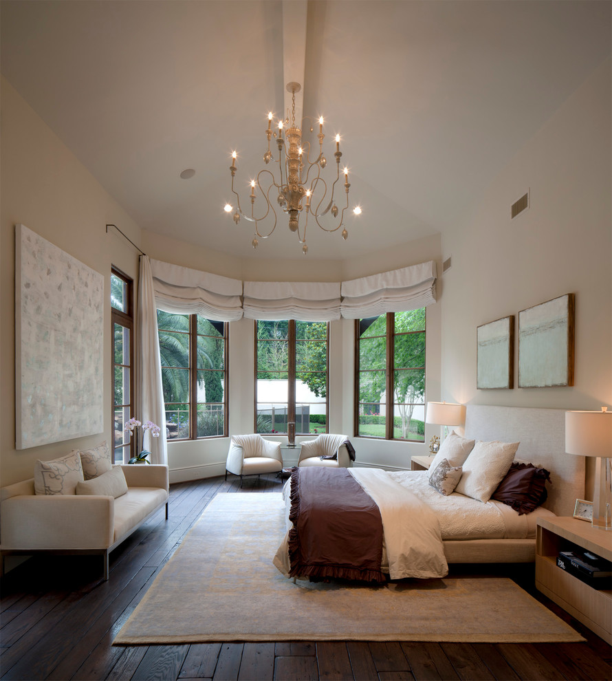La Hacienda Houston for Mediterranean Bedroom with Wood Framed Window Grids