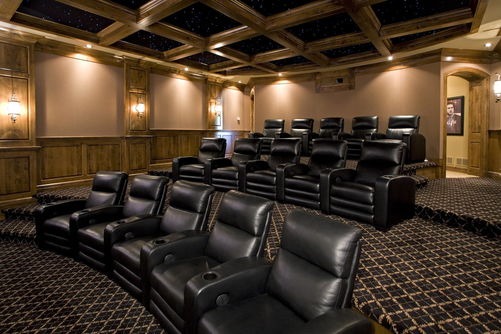 Lake Theater Lake Oswego for Traditional Home Theater with Fiber Optic Ceiling