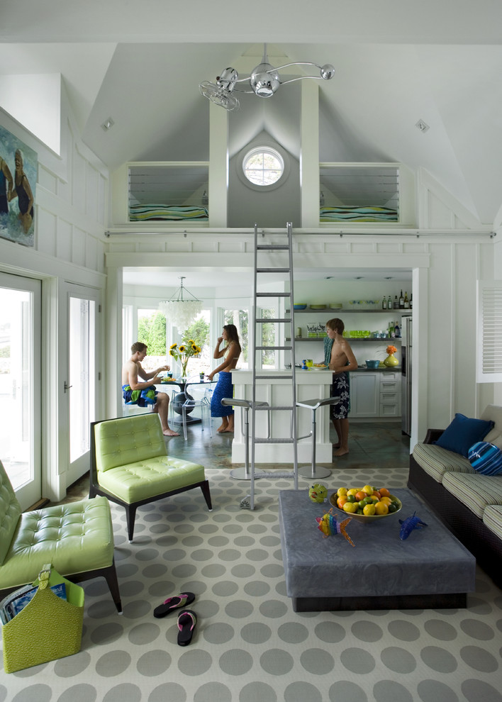 Lofting for Beach Style Pool with Barn Loft