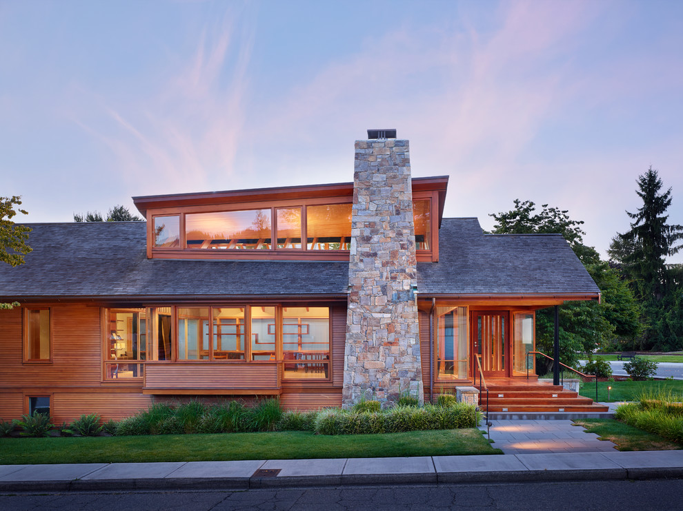 Lowes Issaquah for Modern Exterior with Stone Fireplace