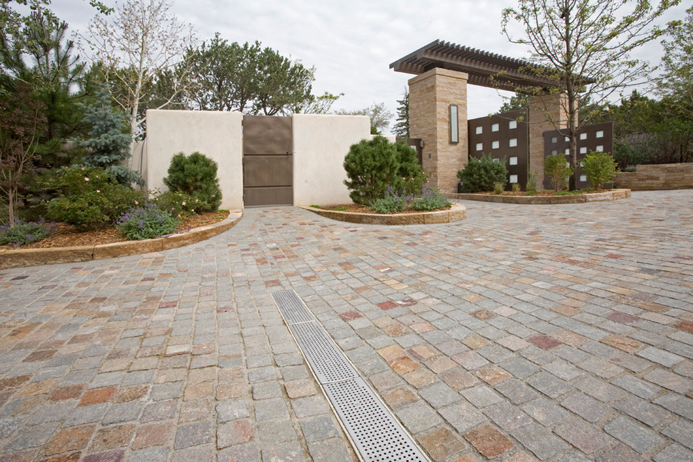 Lowes Santa Fe for Traditional Spaces with Grey Cobblestone Driveway