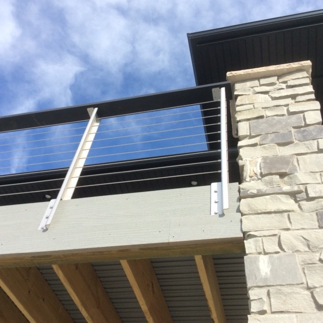 Menards Omaha for Modern Spaces with Contemporary Deck Railing