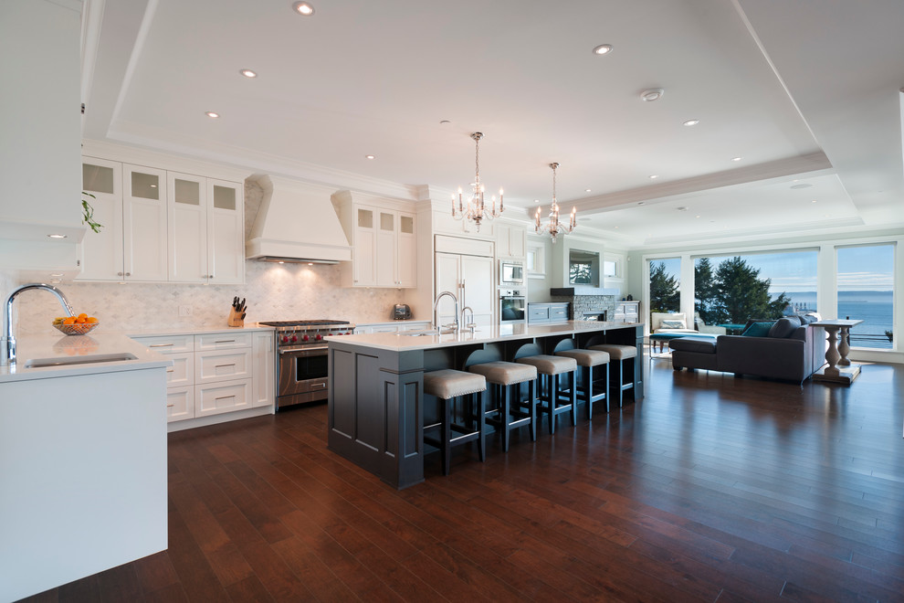 Mirage Flooring for Transitional Kitchen with Water View