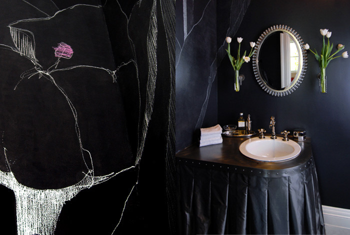 Nordstrom Ted Baker for Eclectic Powder Room with Hand Painted