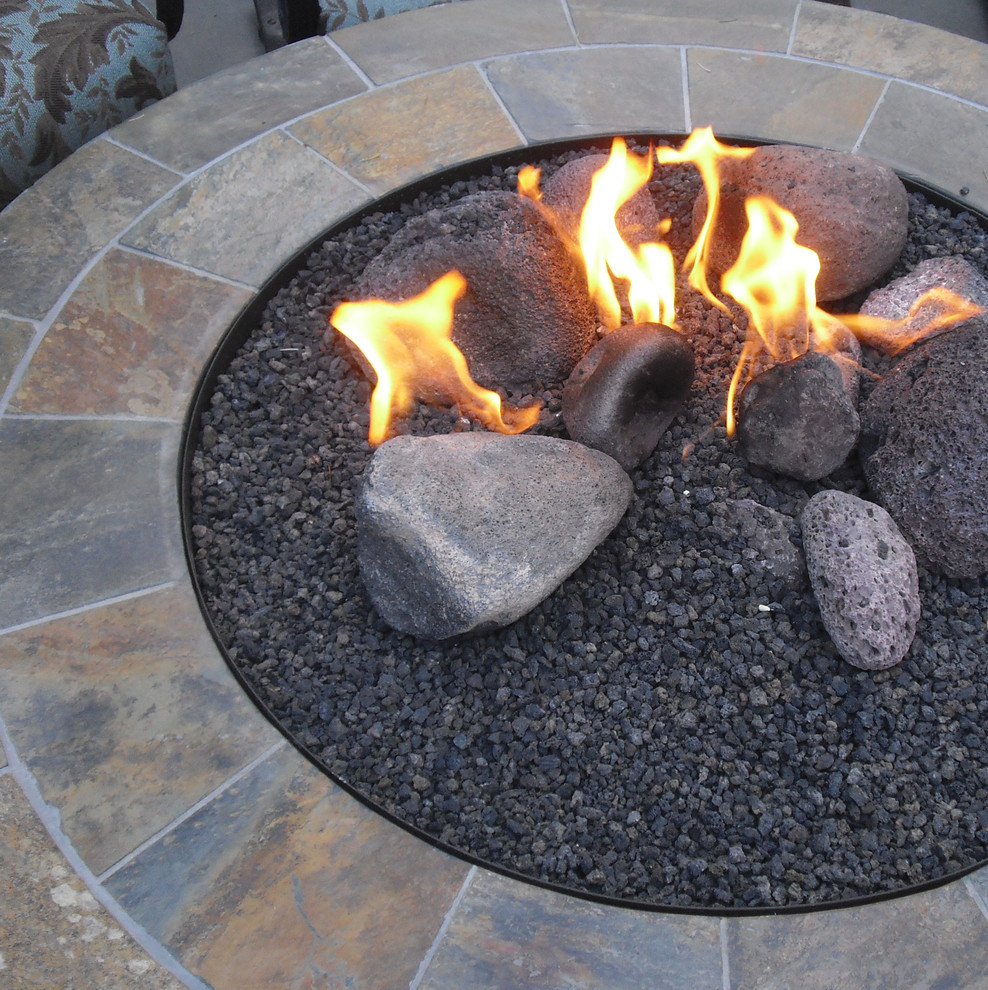 Northwest Propane for Mediterranean Landscape with Tabletop Fireplaces