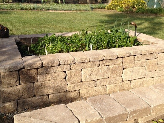 Orco Block for Traditional Landscape with Garden Bed