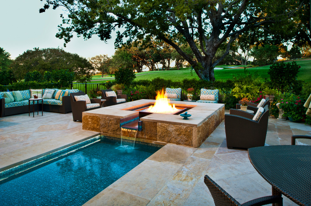 Paddock Pools for Mediterranean Pool with Stone Patio