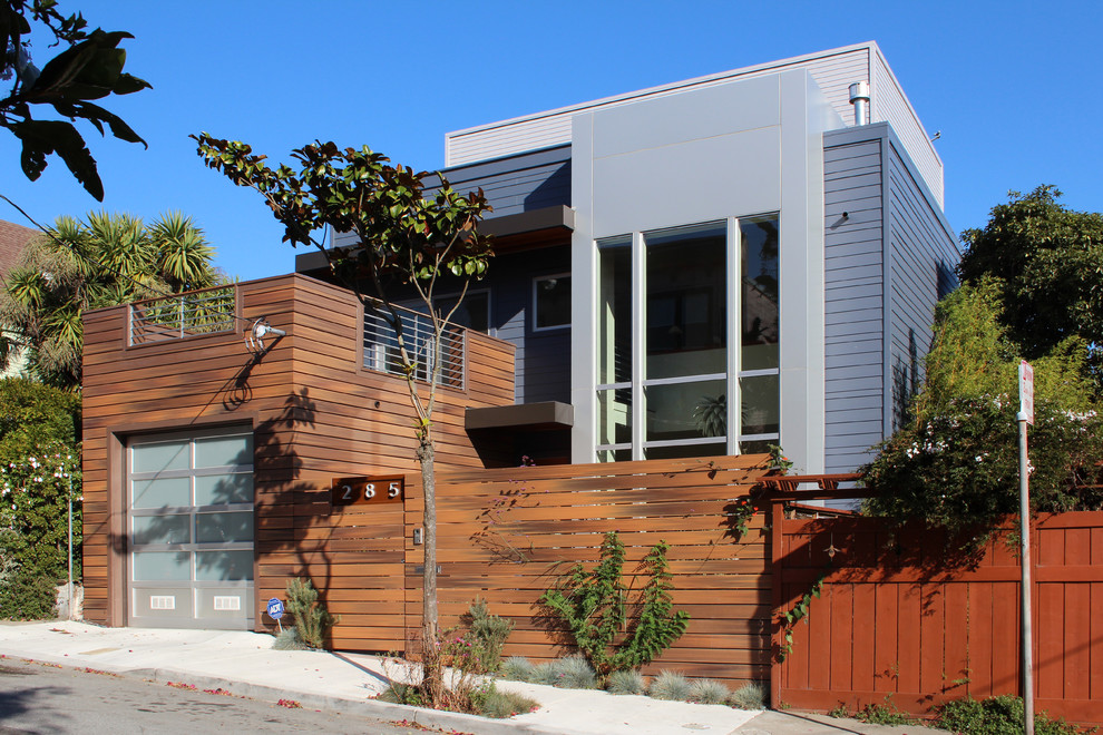 Paint Aluminum Siding for Contemporary Exterior with Translucent Glass