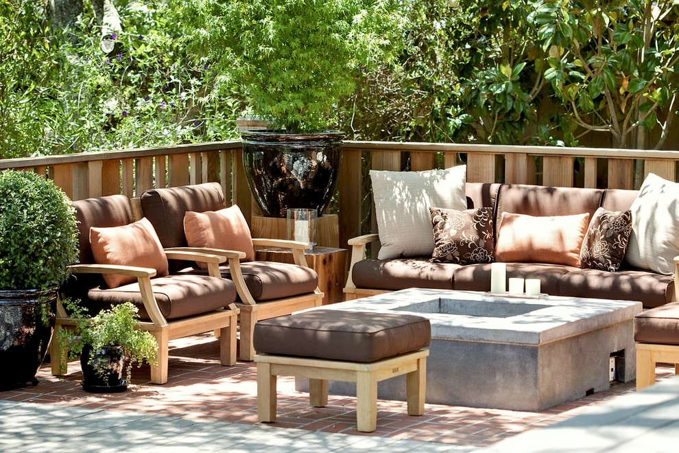Peaceful Valley Furniture for Transitional Patio with Wood Side Table