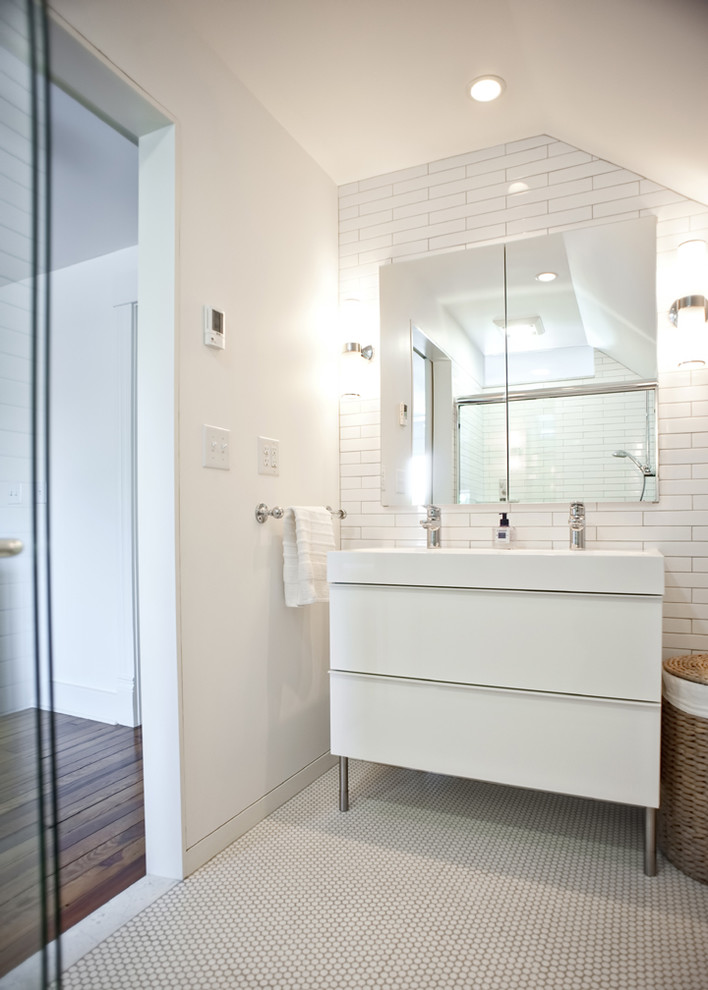 Plumbers Supply Louisville for Modern Bathroom with Subway Tile
