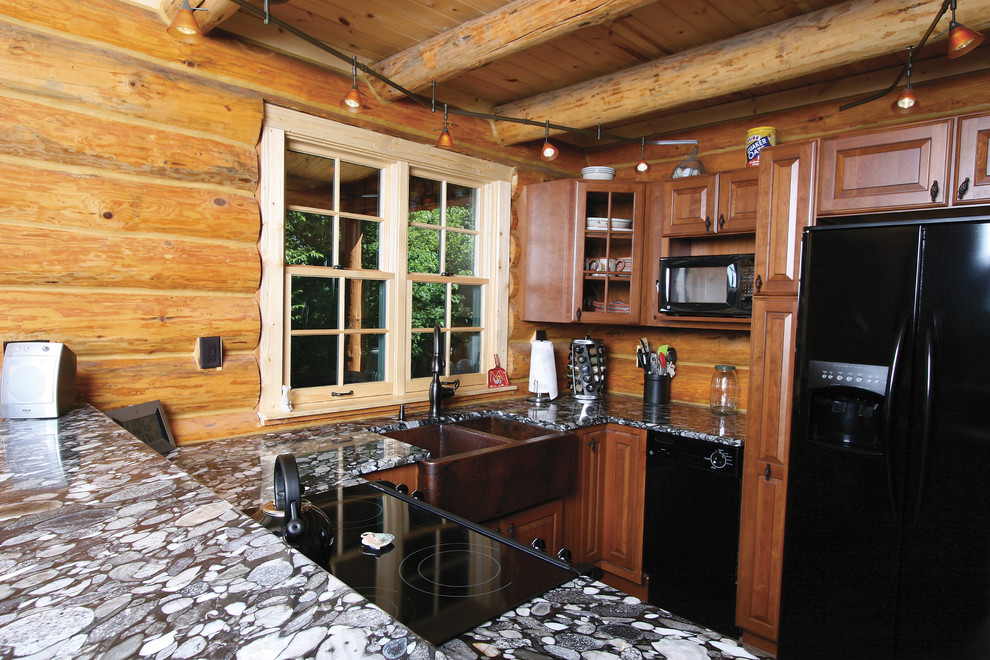 Polished Fargo for Rustic Kitchen with Kitchen Log Cabin