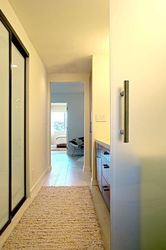 Raydoor for Contemporary Bathroom with White Wood