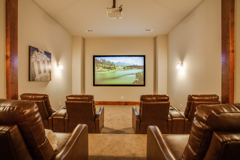 Rockwall Theater for Rustic Home Theater with Hill Country