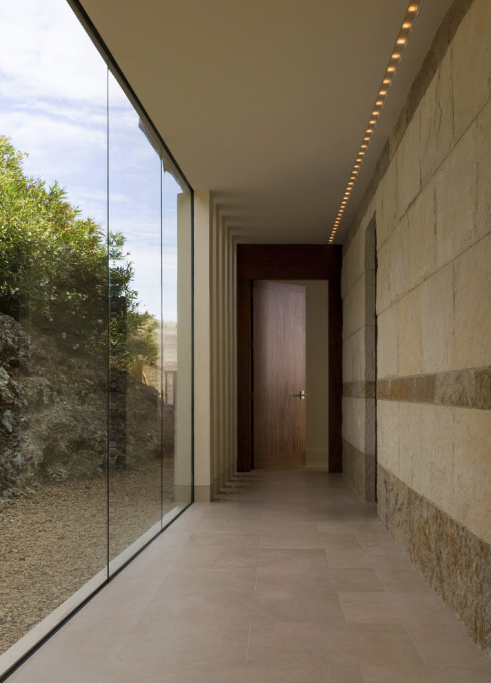 Seamless Sf for Modern Hall with Stone Wall