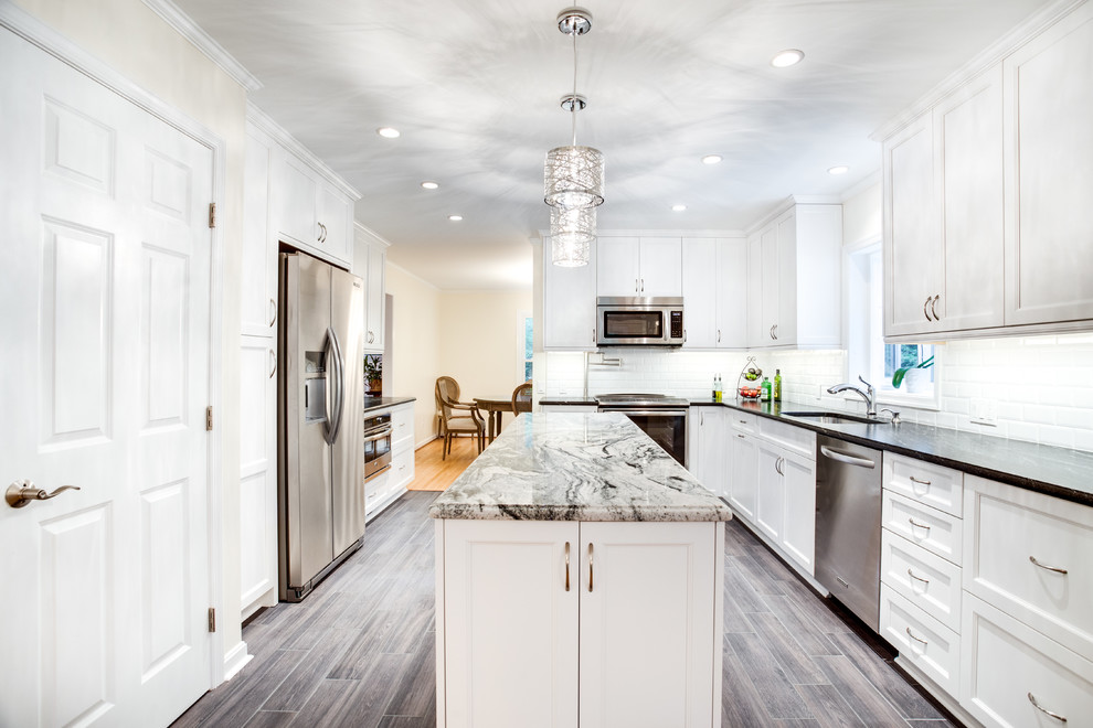 Sears Annapolis for Transitional Kitchen with White Kitchen