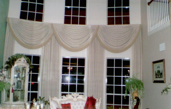 Shear Perfection for Traditional Living Room with Drapes