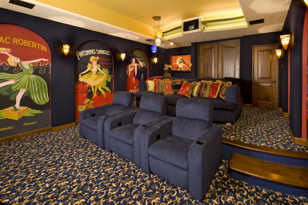 Southlake Movie Theater for Traditional Home Theater with Theater Design
