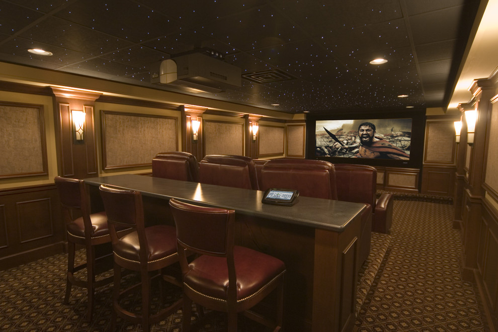 Stanton Carpet for Traditional Home Theater with Screening Room