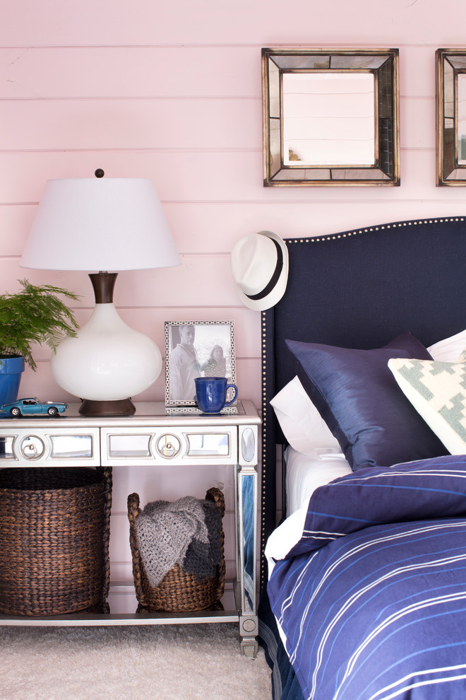 Tema Furniture for Contemporary Bedroom with Pink and Blue