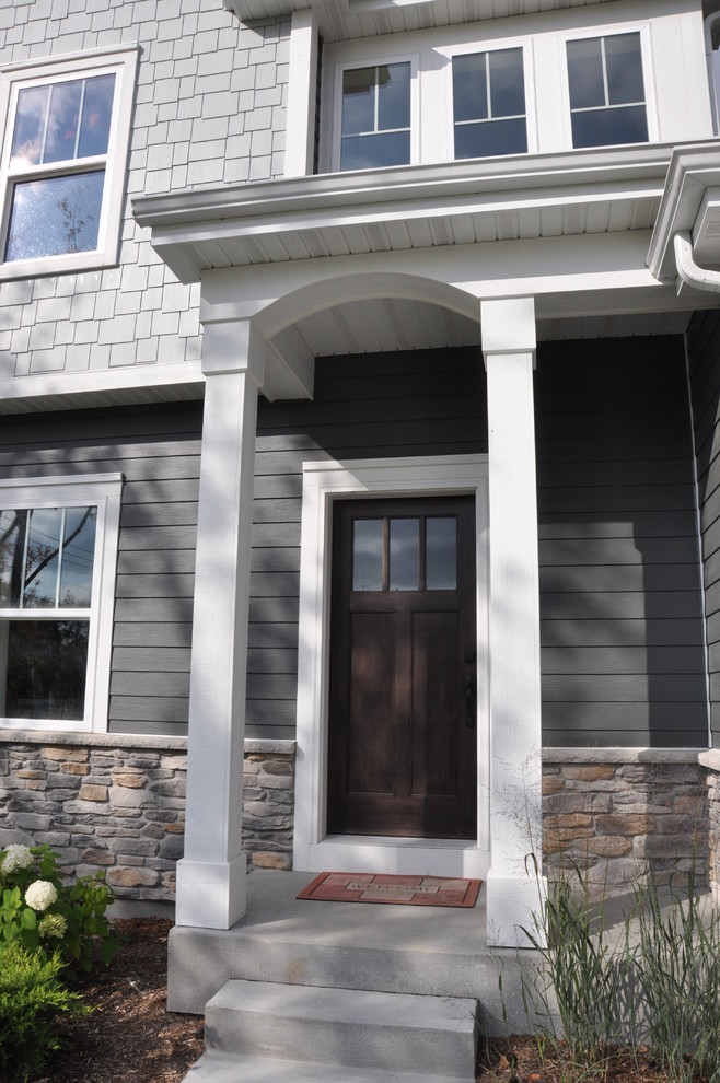 Tim O Brien Homes for Traditional Exterior with Harbor Gray Vinyl Siding