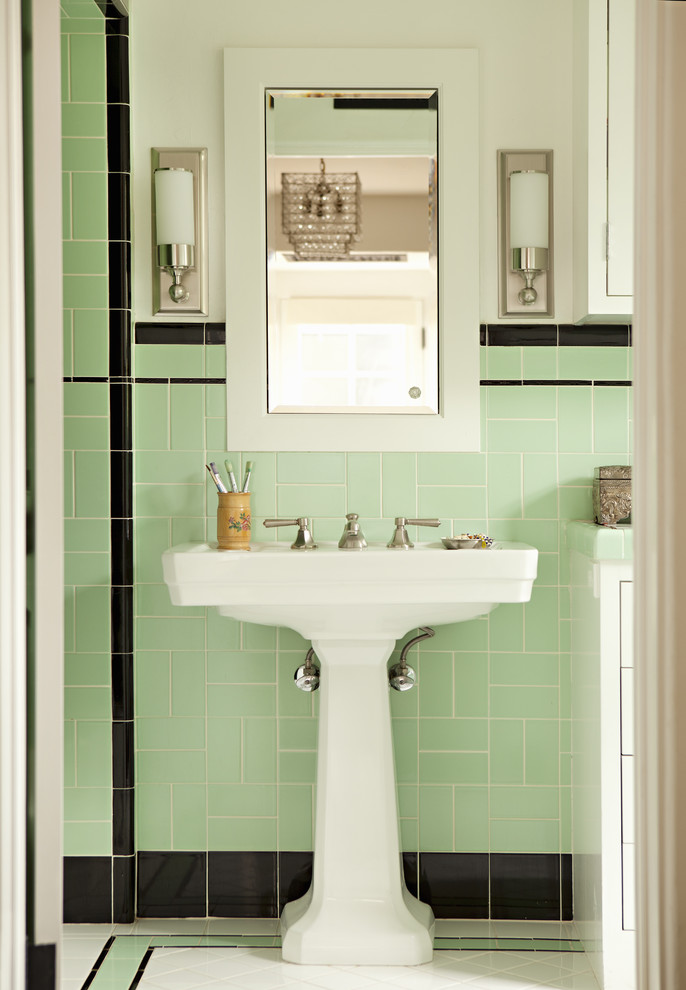 Tri Green Tractor for Victorian Bathroom with Deco