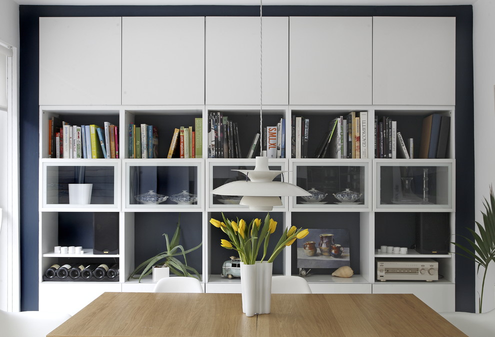 Utk Dining for Contemporary Dining Room with Bookshelf
